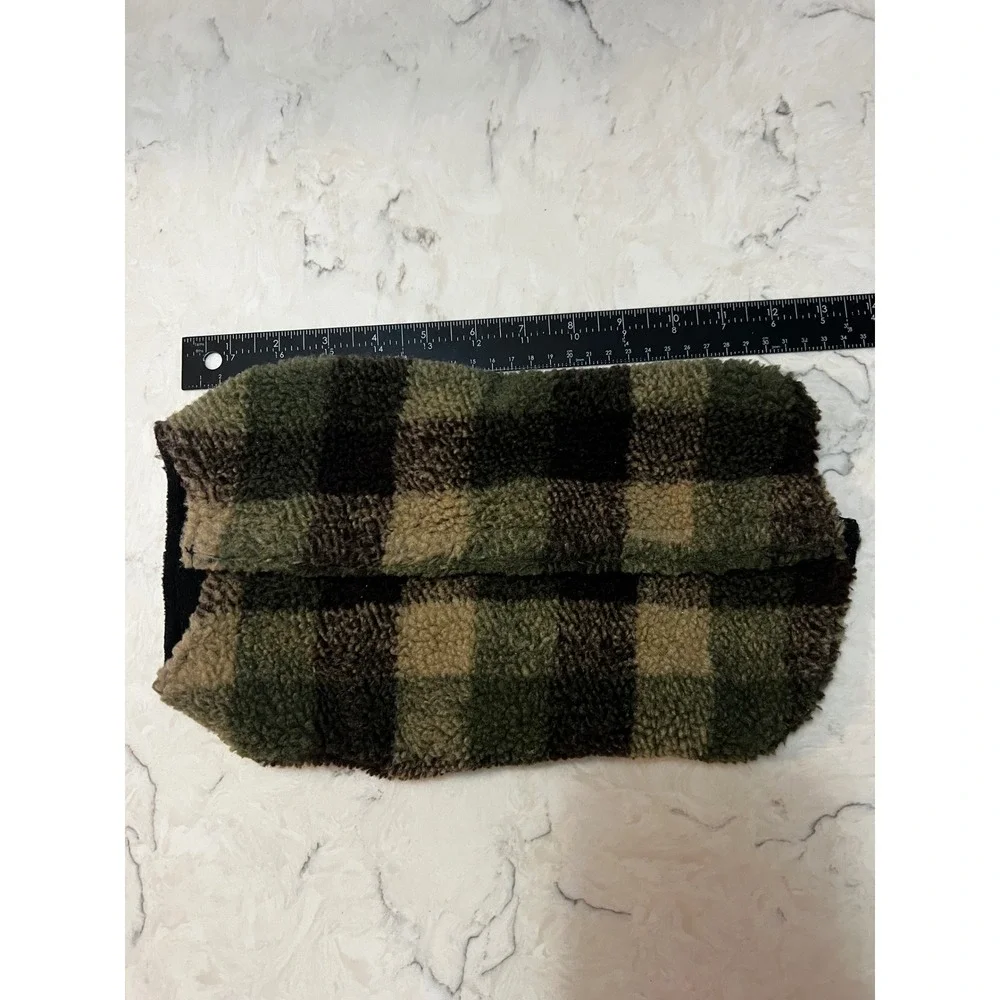 Zack & Zoey Green Buffalo Plaid‎ Sherpa Fleece Dog Vest Jacket Small